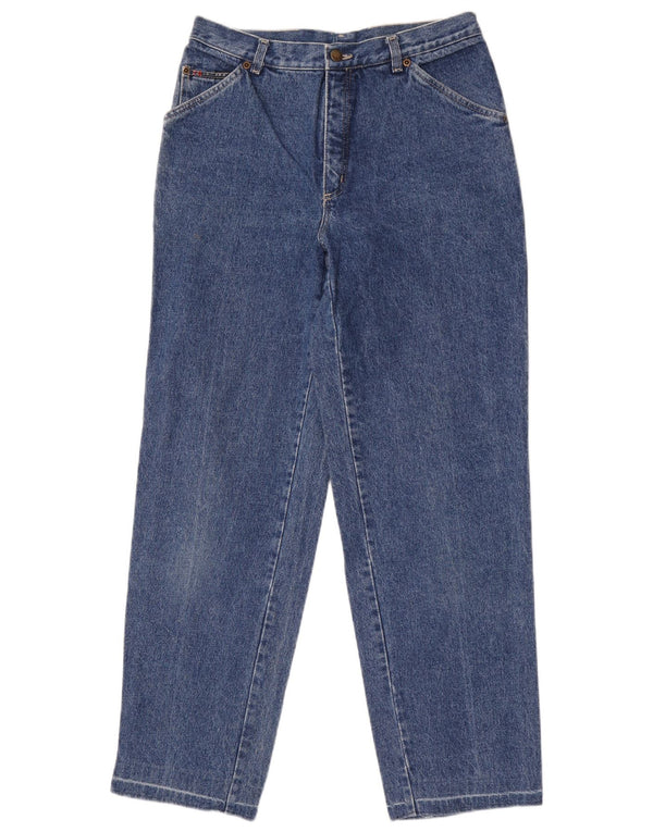 Jeans cônicos masculinos vintage W33 L31 algodão azul