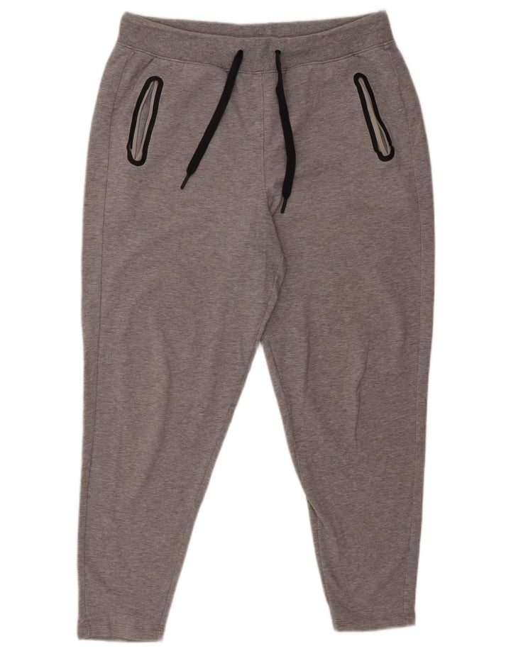 Calça de treino feminina Marks & Spencer UK 12 algodão cinza médio