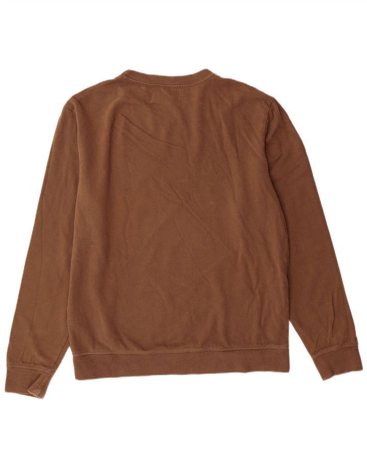 ALL SAINTS moletom masculino jumper médio algodão marrom
