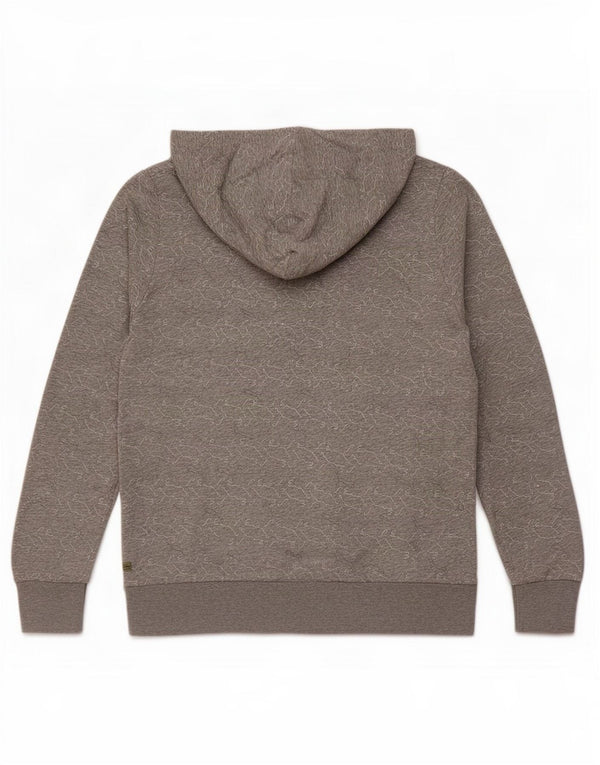 Suéter feminino Puma Graphic Zip com capuz UK 12 cinza médio