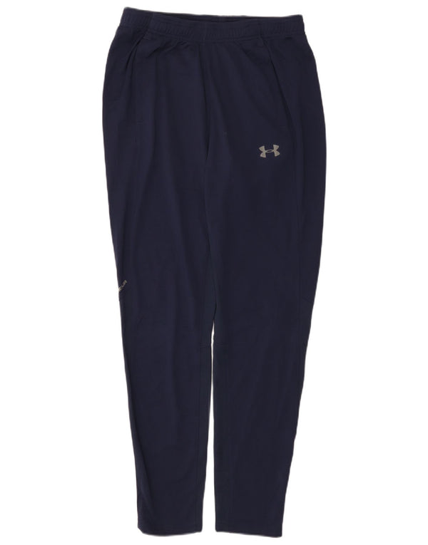 Under Armour Mens Calças de treino justas poliéster azul marinho médio