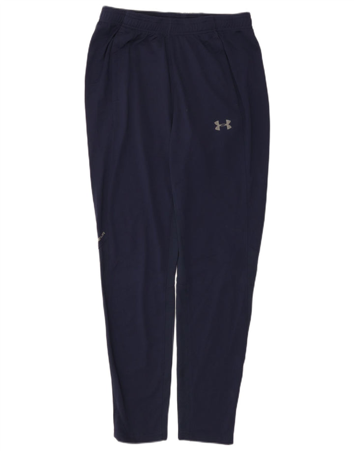 Under Armour Mens Calças de treino justas poliéster azul marinho médio
