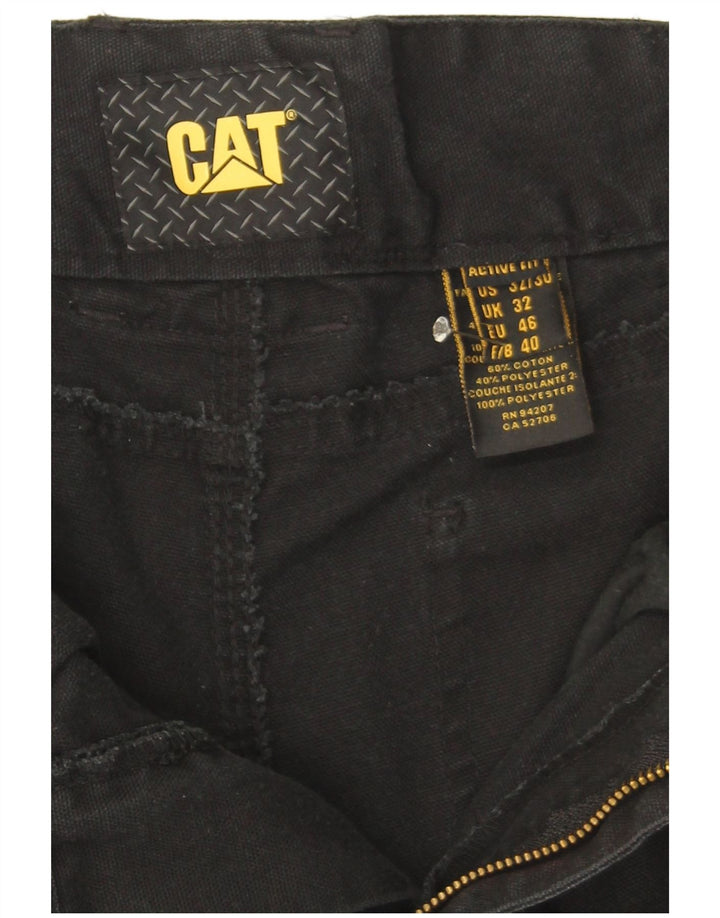 Calça cargo reta masculina CAT W32 L29 algodão preto