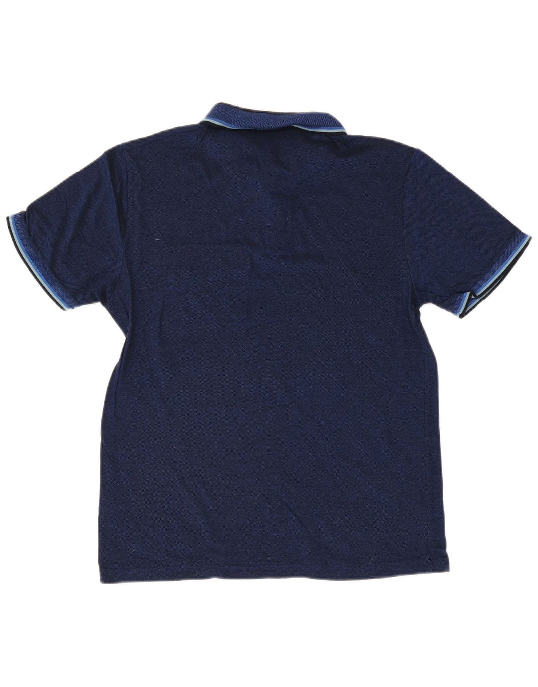 Camisa polo masculina Penguin grande algodão listrado azul marinho
