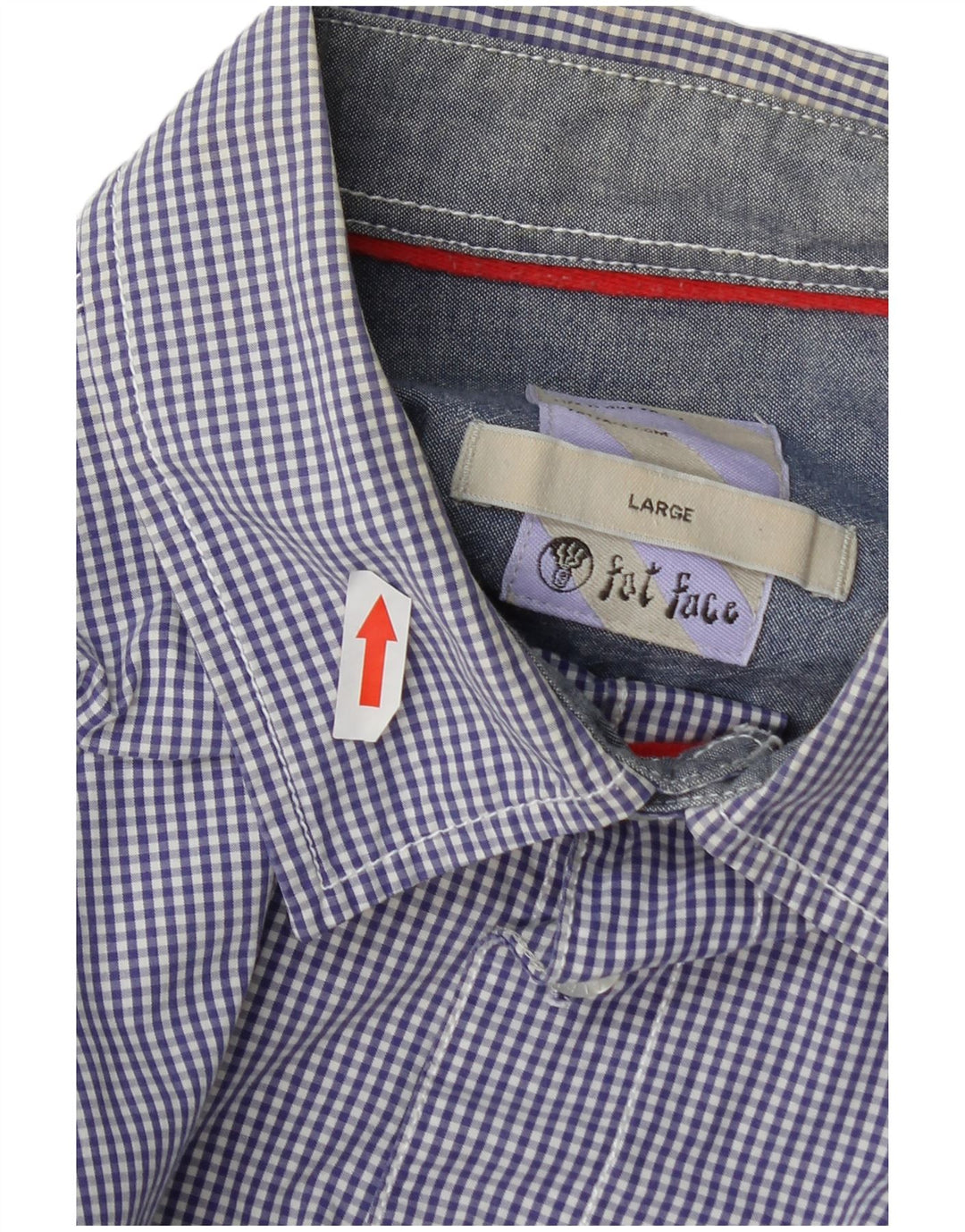 Camisa masculina de ajuste regular Fat Face grande algodão listrado azul