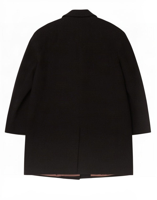 Bugatti Mens Overcoat UK 44 2XL Black Virgin Wool