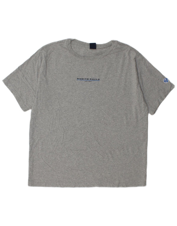 Camiseta masculina North Sails Top XL algodão manchado cinza