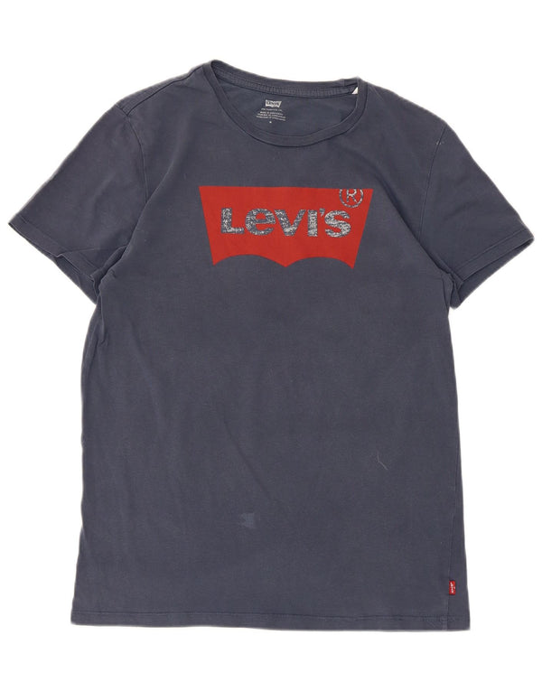 Camiseta feminina gráfica Levi's Top UK 12 médio azul marinho