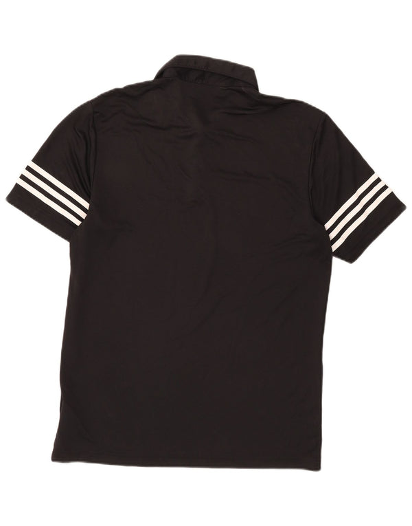 Camisa Polo Masculina Adidas Pequena Poliéster Preto Preto