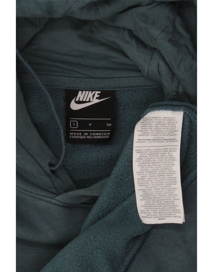 Nike Mens Hoodie Jumper Pequeno Algodão Verde