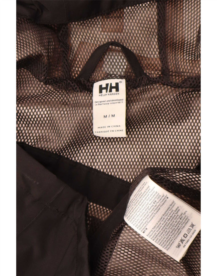 Jaqueta de chuva feminina com capuz Helly Hansen UK 14 poliéster preto médio