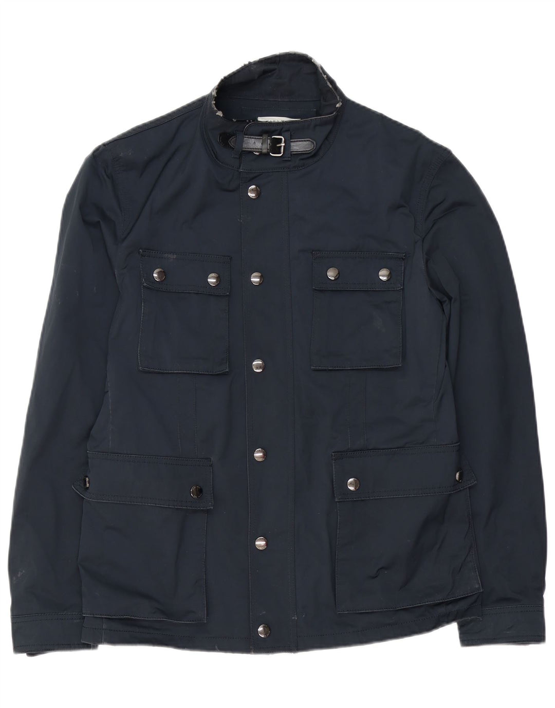 Jaqueta utilitária masculina ZARA UK 40 grande azul marinho