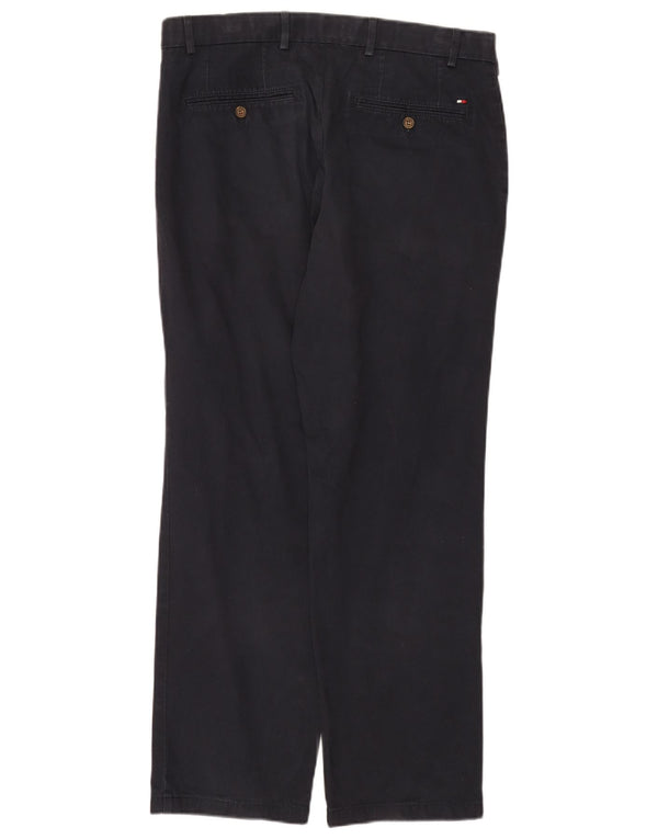 Tommy Hilfiger Masculino Madison Straight Chino Calças W34 L30 Azul Marinho