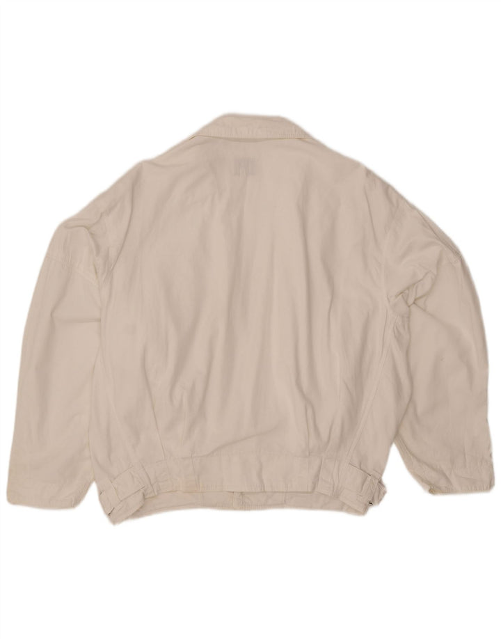 Rifle Mens Bomber Jacket UK 42 XL Branco