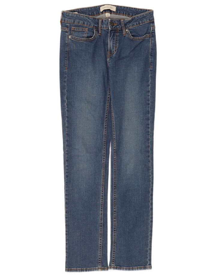 Calça jeans reta feminina Calvin Klein W30 L30 azul