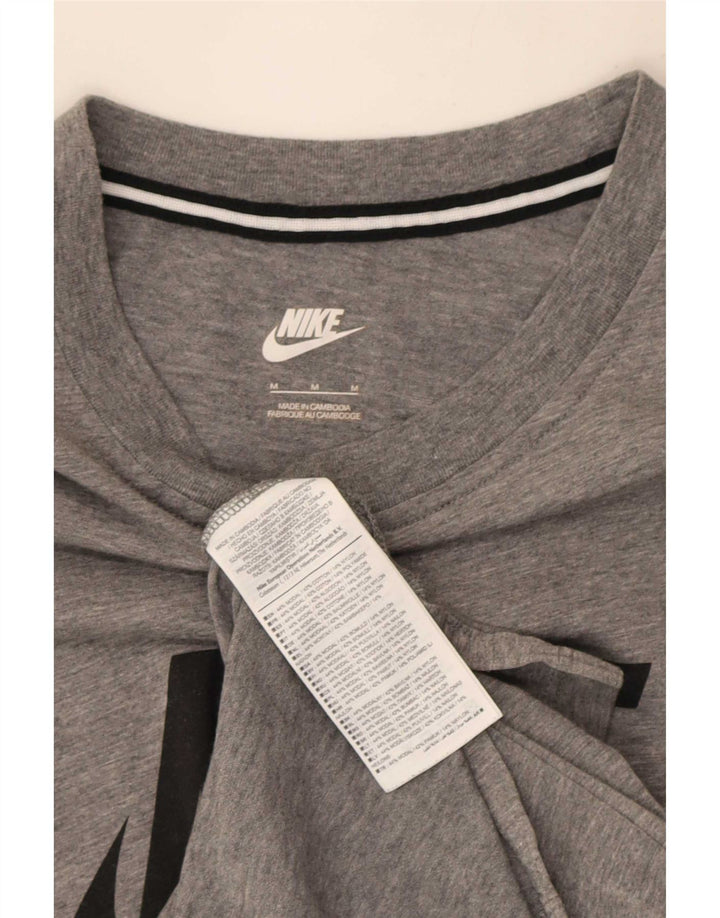 Colete gráfico Nike masculino Top cinza médio algodão manchado