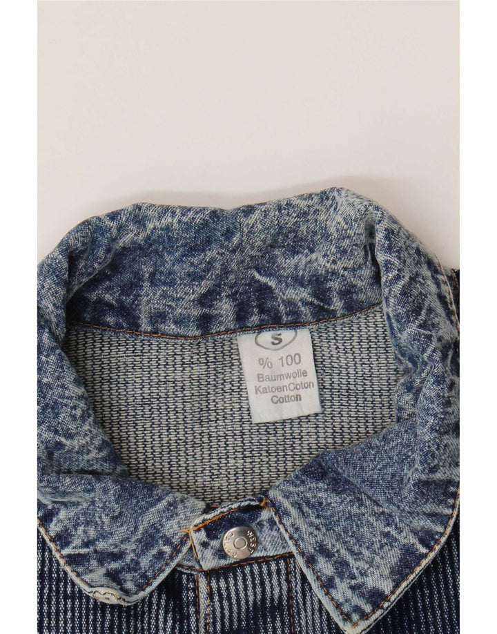 Vintage masculino solto ajuste manga curta pulôver jeans camisa pequeno algodão azul