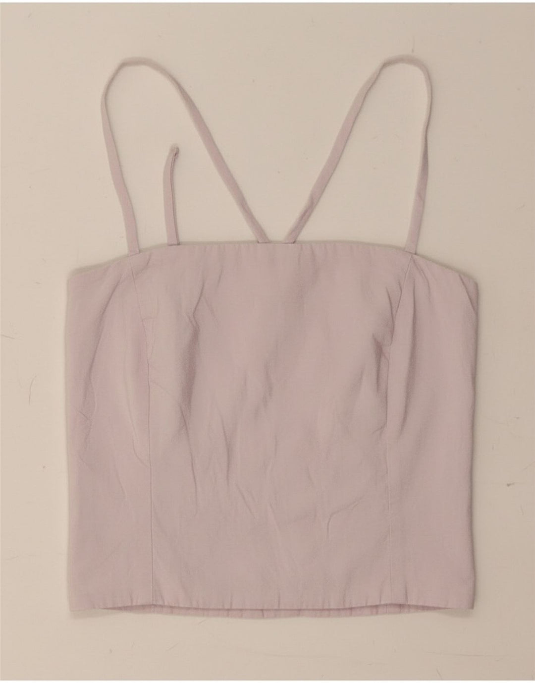 Zara Womens Crop Corset Top UK 8 Pequeno Modal Roxo