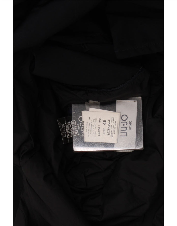 Jaqueta blazer masculina Liu Jo com 3 botões IT 48 poliéster azul marinho médio