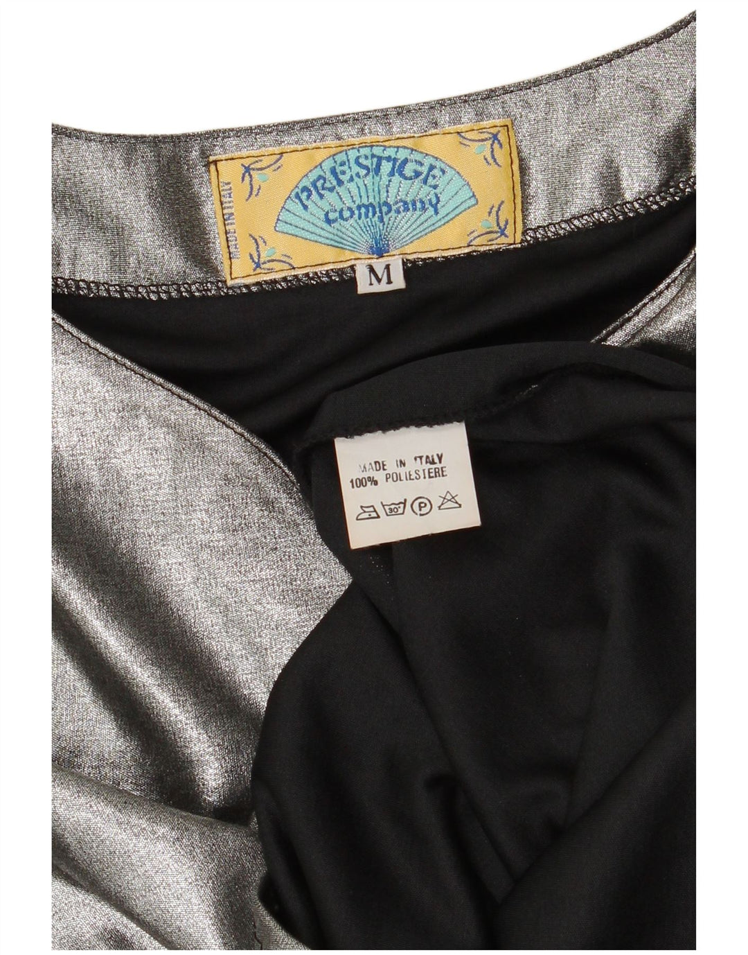 Blusa feminina de manga comprida Prestige UK 12 poliéster prateado médio