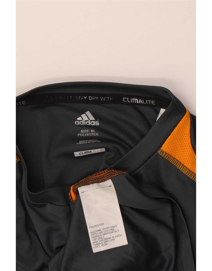 Camiseta masculina Adidas Climalite Top XL cinza colorblock poliéster