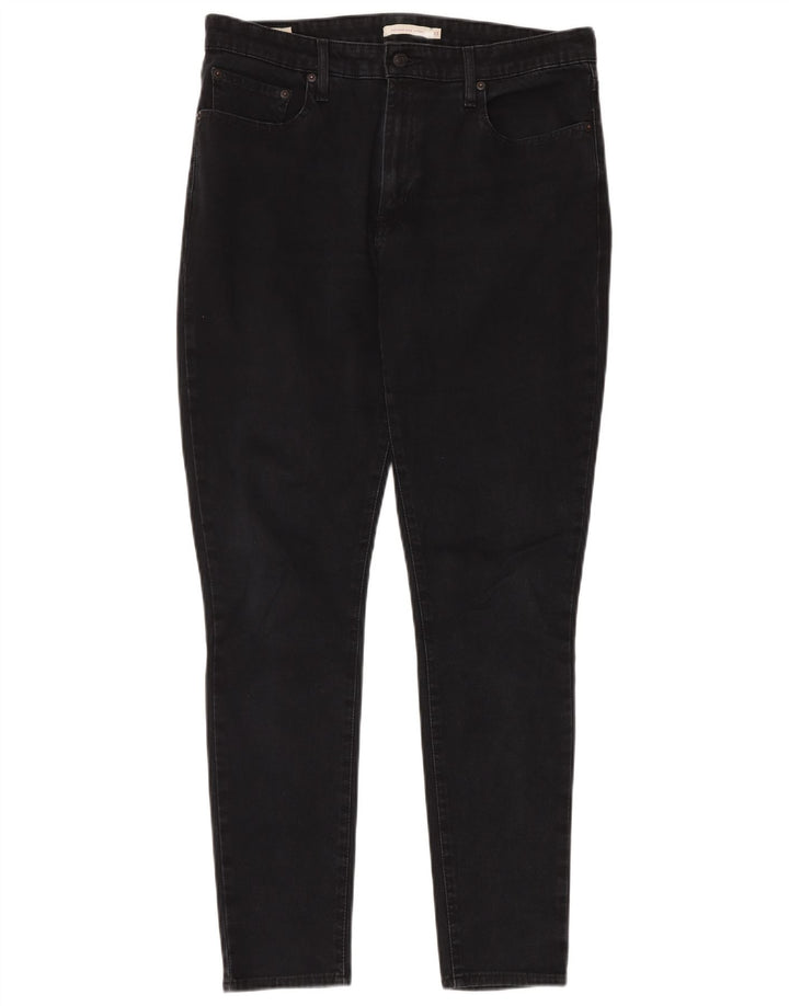 Calça jeans feminina LEVI'S 721 de cintura alta W33 L32 algodão preto