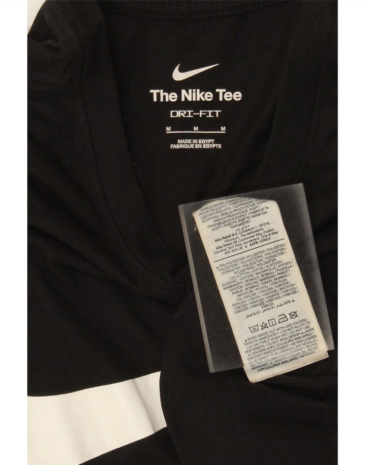 Camiseta Nike Masculina Dri Fit Graphic Top Médio Preto Poliéster