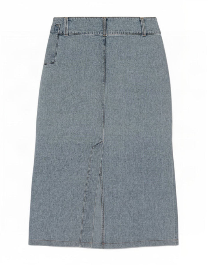 Saia jeans feminina Rifle W28 algodão azul médio