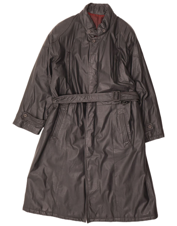 Casaco de couro masculino Montes IT 56 3XL couro preto