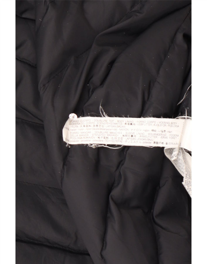 Casaco acolchoado feminino Zara UK 14 poliéster colorblock preto médio