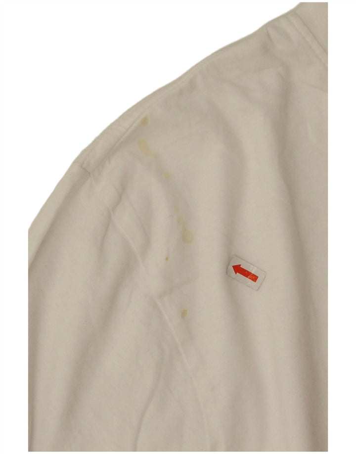 Billabong Mens Gráfico Top Manga Longa XL Algodão Branco