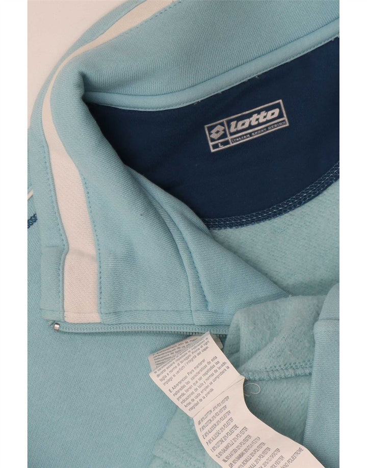 Lotto Womens Tracksuit Top Jacket UK 16 Grande Algodão Azul