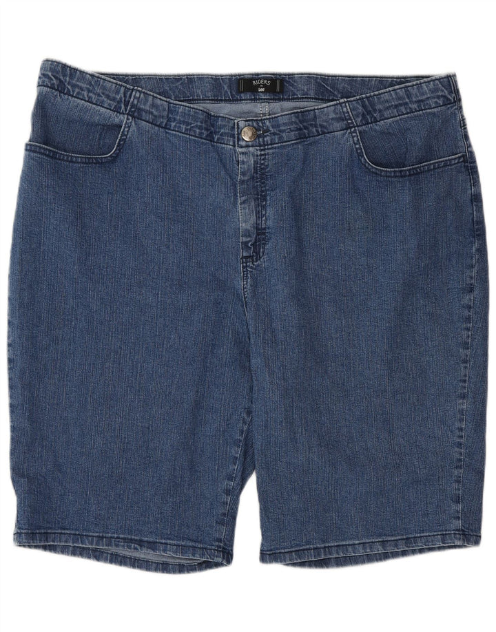 Shorts jeans Lee Womens Riders EUA 20 3XL W40 algodão azul