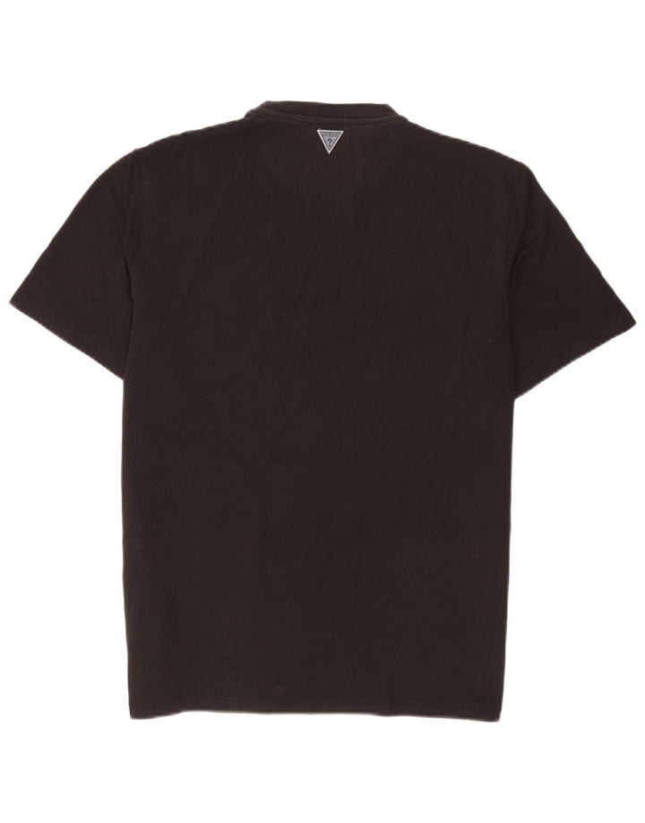 Guess Camiseta masculina gráfica Top médio algodão preto