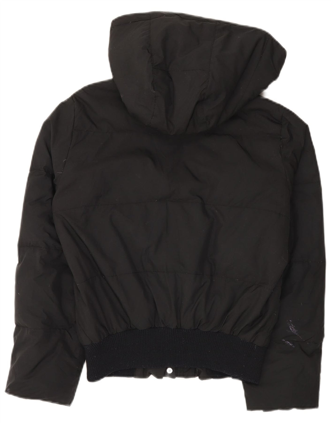 ADIDAS Womens Oversized Hooded Jacket UK 10 Pequeno Poliéster Preto