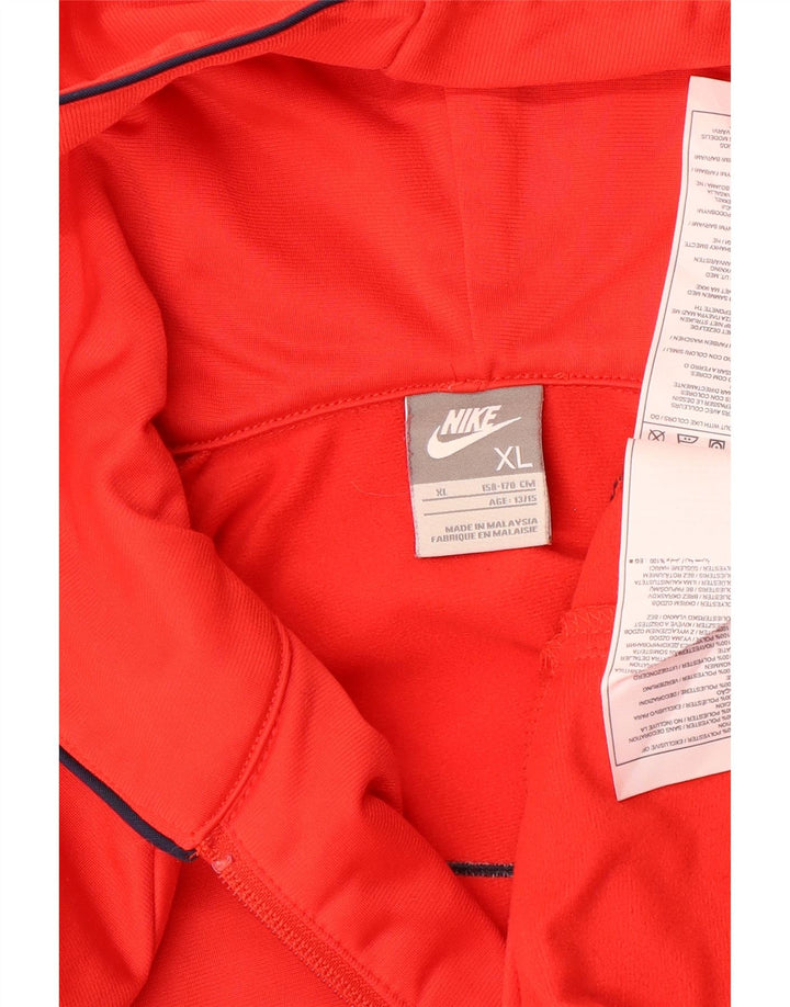 Suéter com capuz Nike Boys Cor72z Zip 13-14 anos XL vermelho colorblock