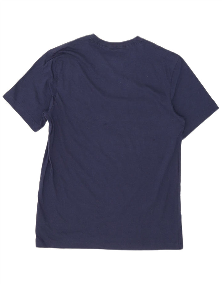 Camiseta Nike masculina gráfica Top médio algodão azul marinho