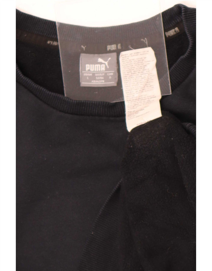 Puma moletom masculino jumper grande algodão preto