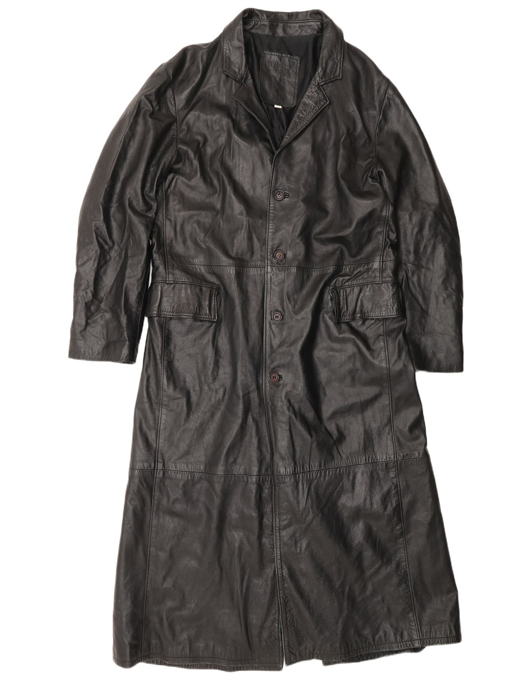 Casaco de couro feminino Wake UK 22 3XL couro preto