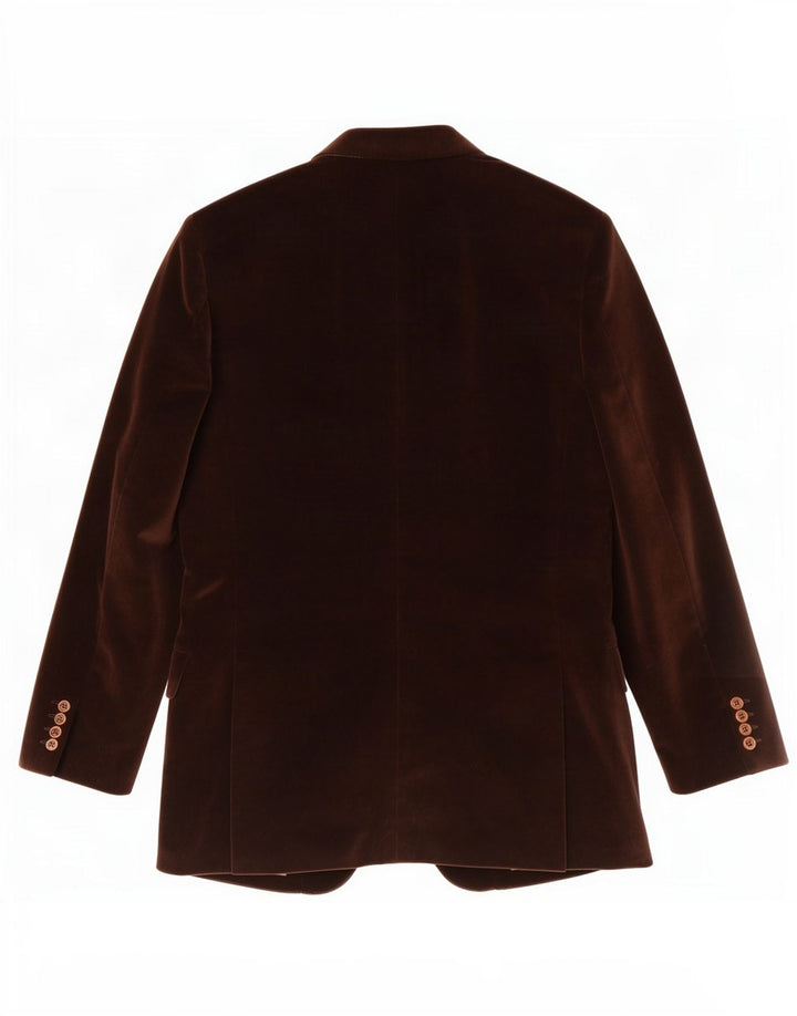 Jaqueta blazer masculina de veludo com 3 botões Maestrami IT 50 grande algodão marrom