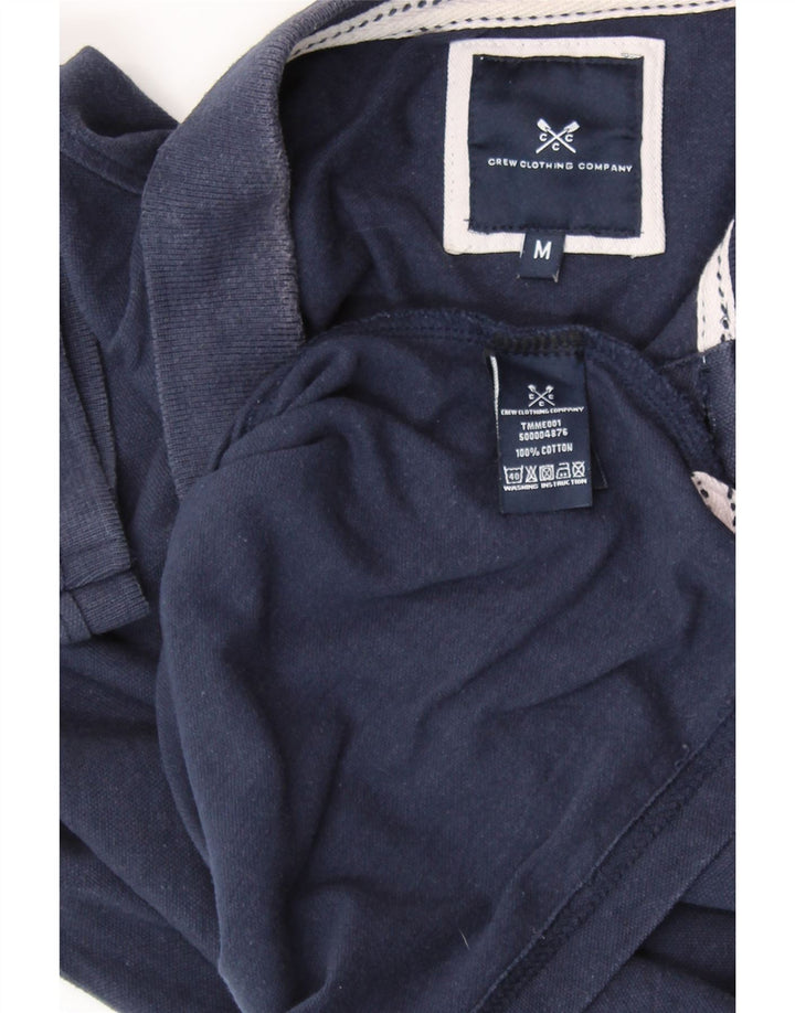CREW CLOTHING Camisa polo masculina média azul marinho algodão