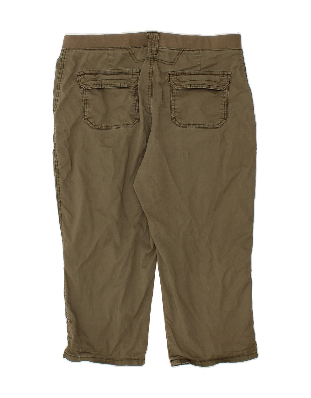 LEE Womens Relaxed Fit Straight Capri Trousers US 12 Large W34 L21 Khaki Vintage Lee and Second-Hand Lee from Messina Hembry 
