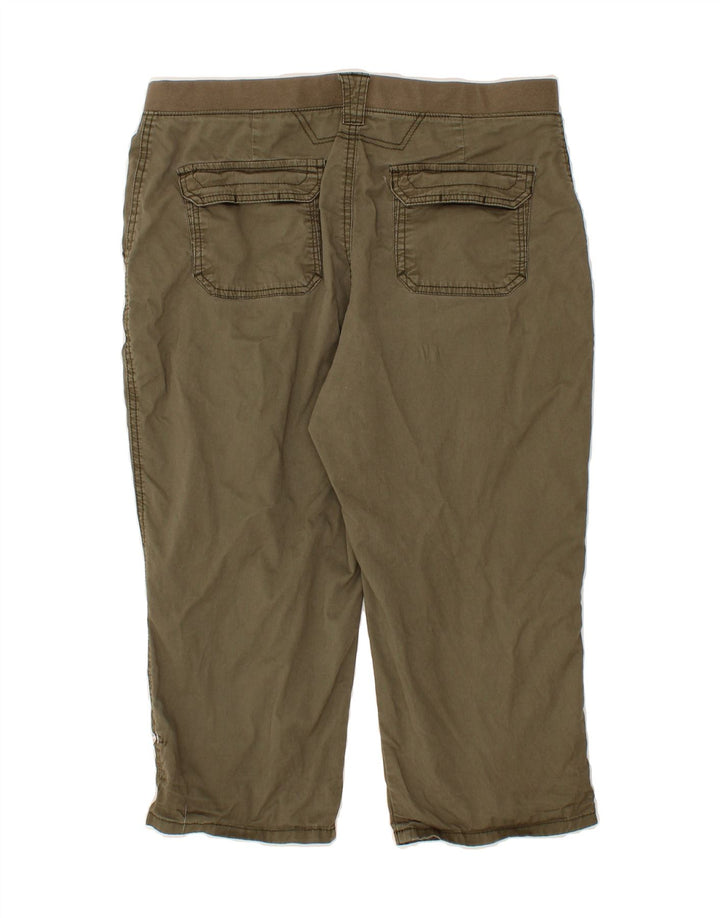 LEE Womens Relaxed Fit Straight Capri Trousers US 12 Large W34 L21 Khaki Vintage Lee and Second-Hand Lee from Messina Hembry 