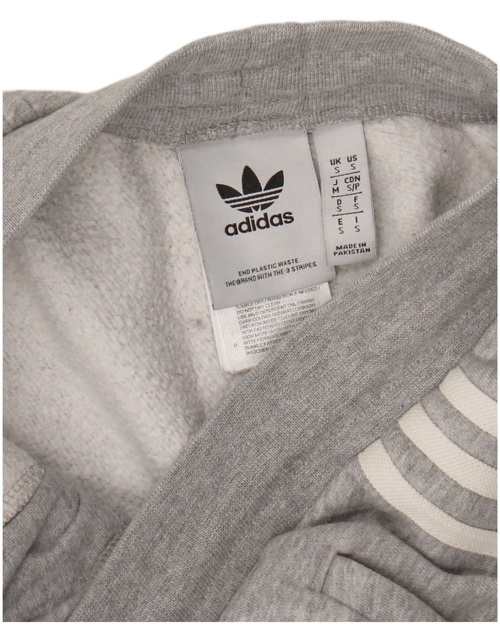 Adidas Mens Treino Calças Joggers Pequeno Algodão Cinza
