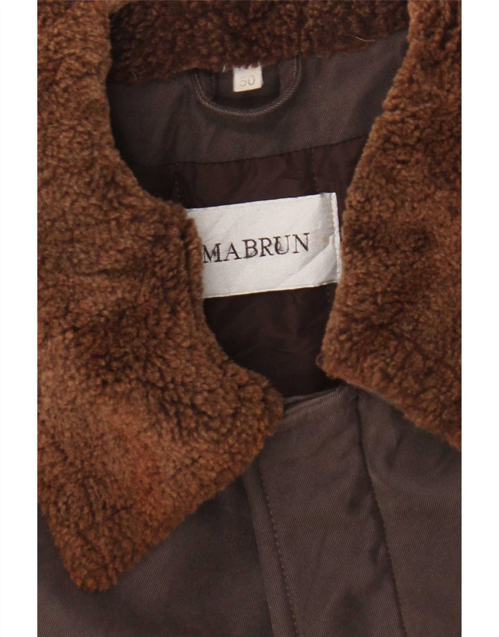 Jaqueta bomber masculina Mabrun IT 50 grande poliéster marrom