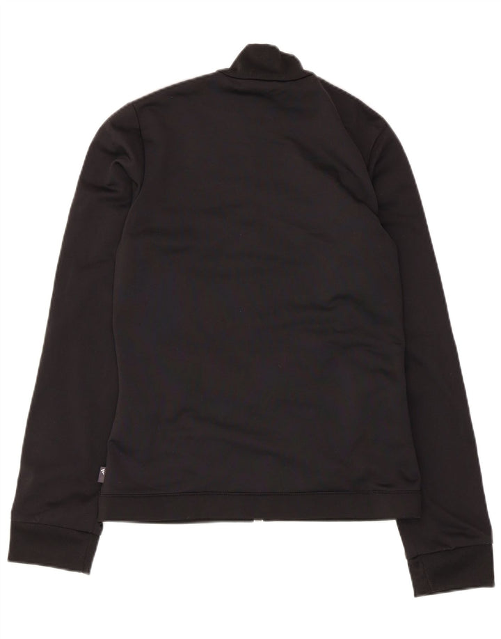 Adidas Womens Tracksuit Top Jacket UK 8 Pequeno Preto Colourblock Poliéster