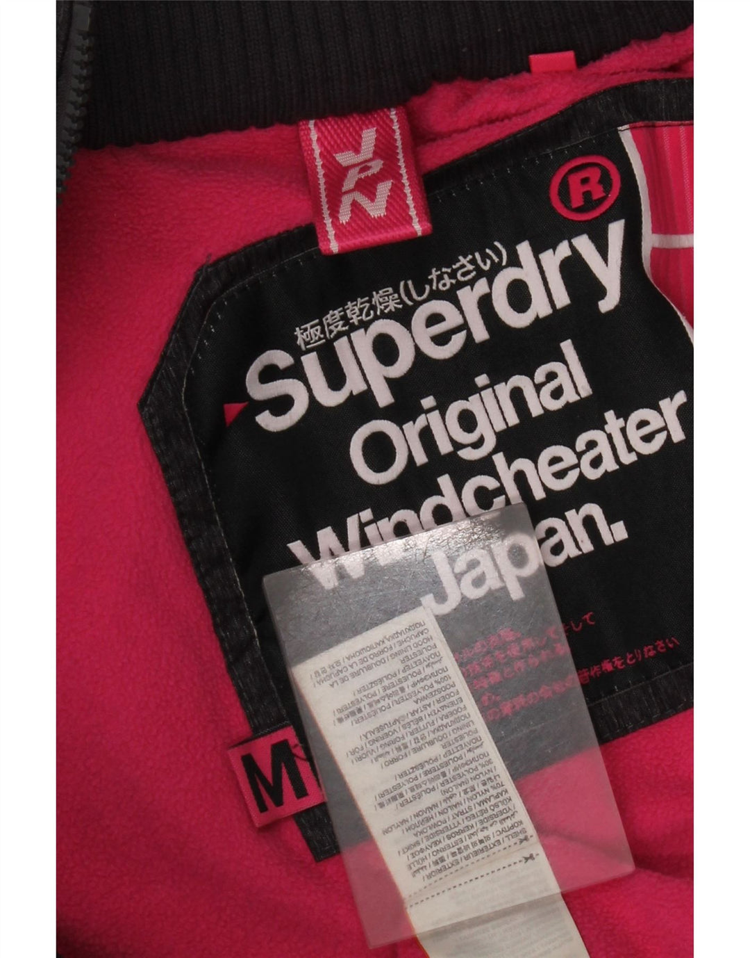 Jaqueta corta-vento feminina Superdry com capuz e blusão UK 14 médio preto