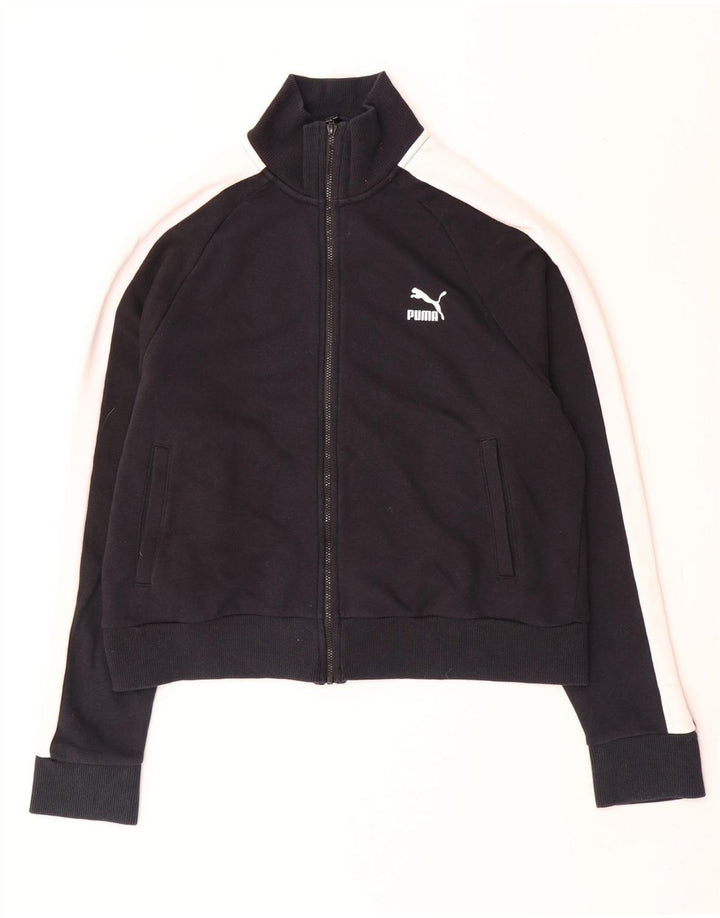 Jaqueta feminina Puma Crop Tracksuit UK 16 grande bloco colorido preto