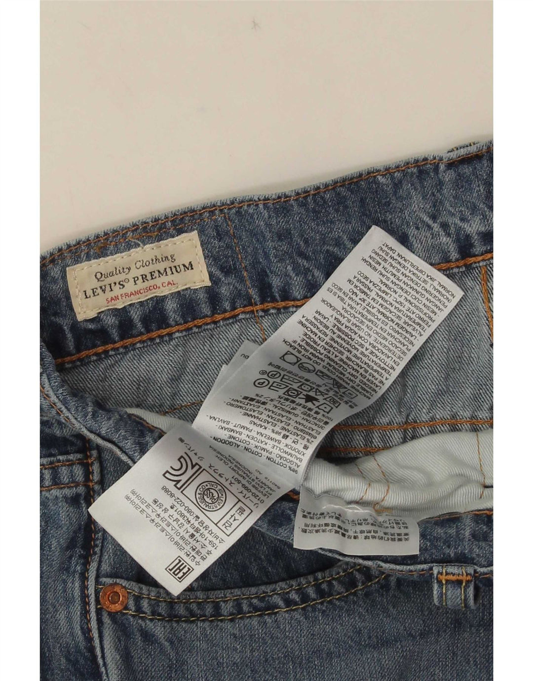 Calça jeans feminina Levi's 511 Slim W31 L34 azul algodão