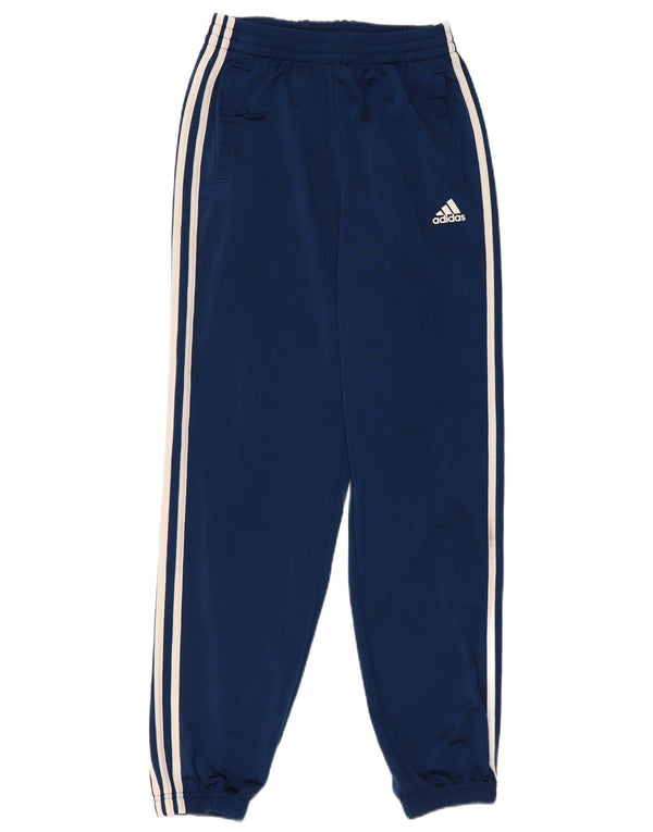 Adidas meninos calças de treino joggers 13-14 anos azul marinho poliéster